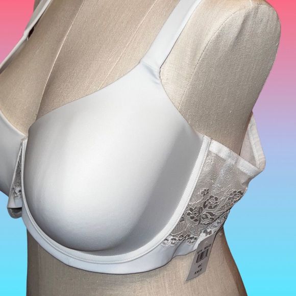 Plus Size White Lace Leading Lady Bra 48C - Picture 3 of 5